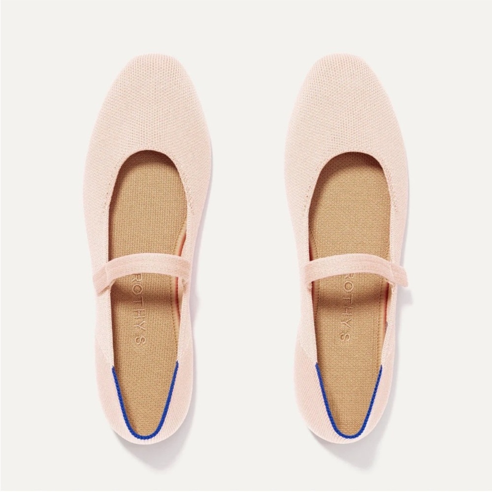 ROTHY’S The Square Mary Jane Women’s Flat Shoes bubbly pink 7.5 - Picture 2 of 10